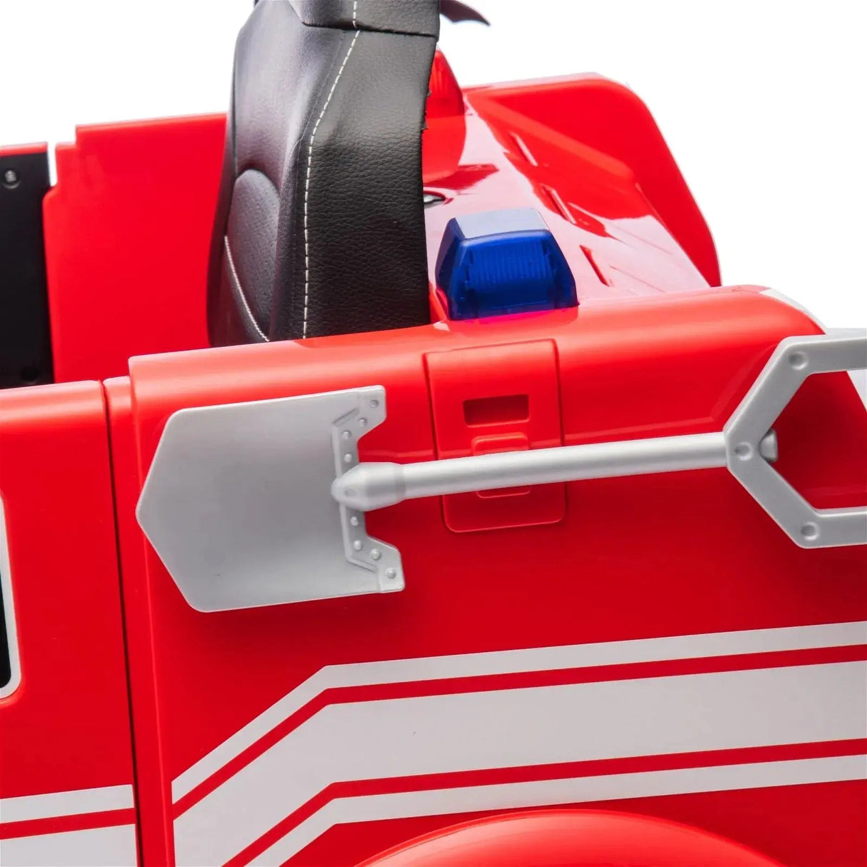 12V 1-Seater Ride-On Fire Truck with EVA Tires, Emergency Lights, Music, Remote