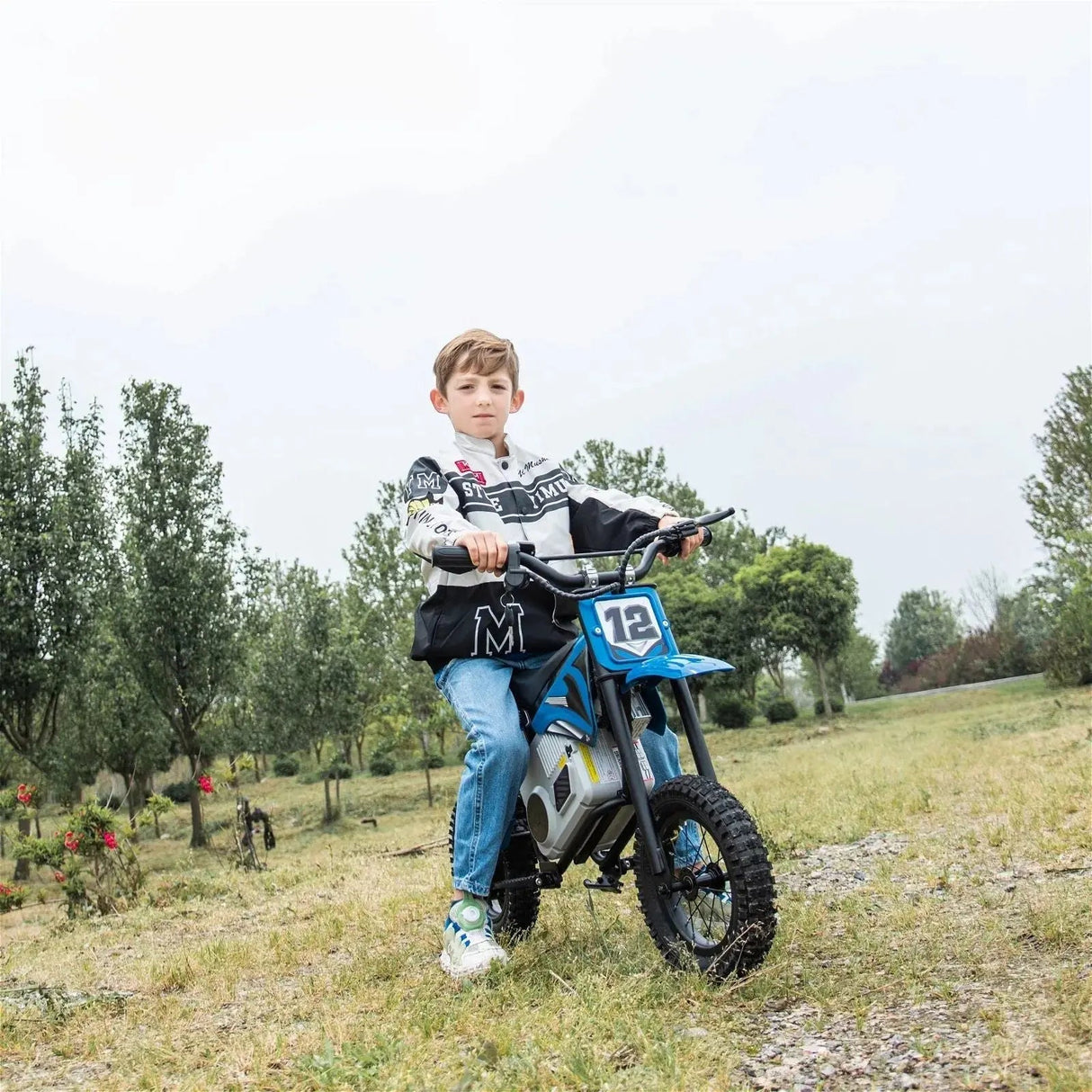 36V 350W High Speed Electric Dirt Bike with Brushless Motor for Big Kids with Air-Filled Rubber Tires