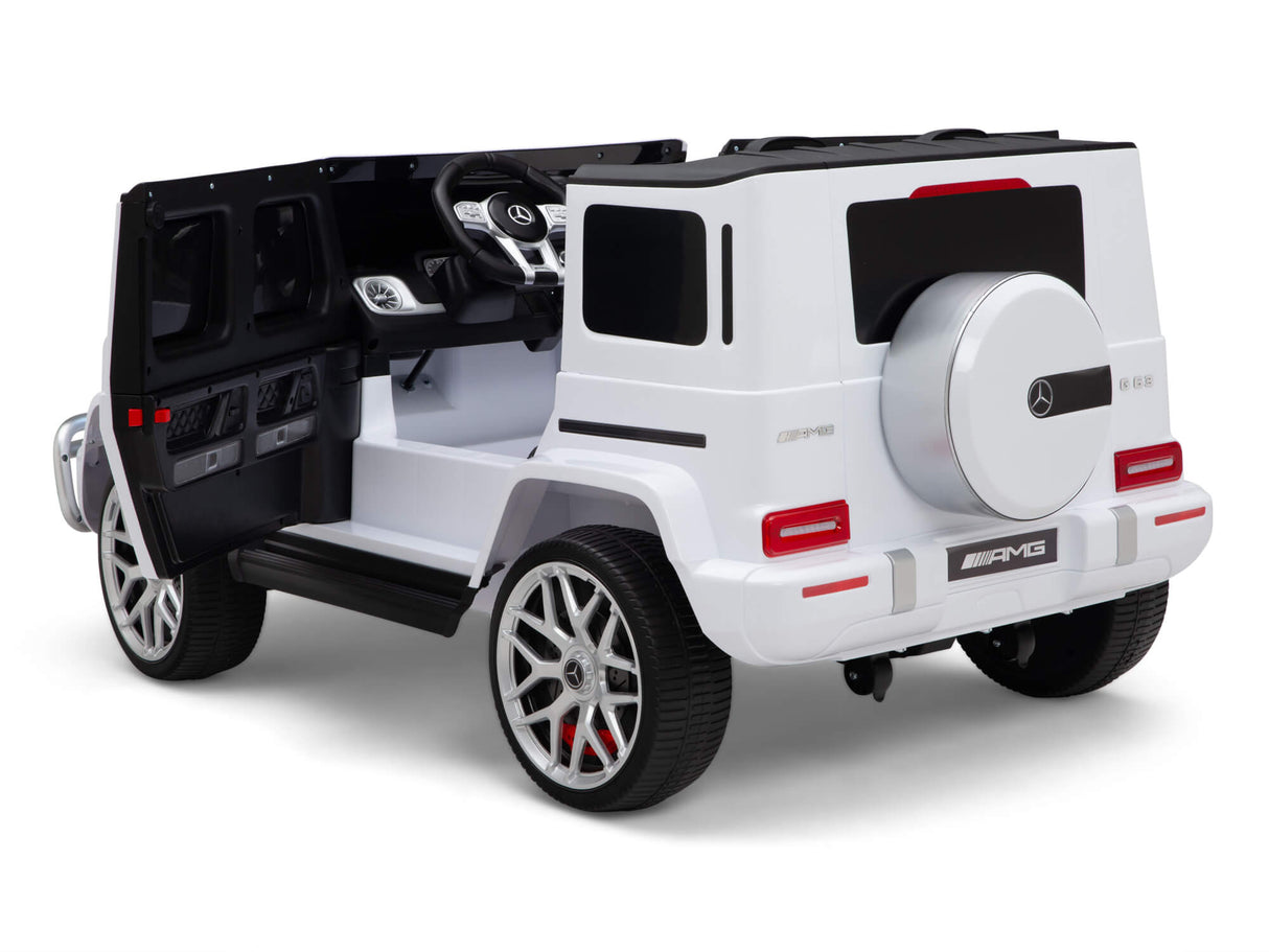White 24V/4x4 Official Mercedes Benz G63 Ride On Car with RC