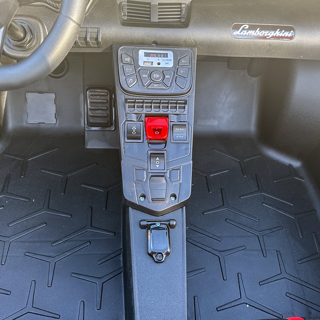 Blue 24V/180W Lamborghini SV Limited Edition XXL Ride-On Supercar with Air-Filled Rubber Tires — 9MPH