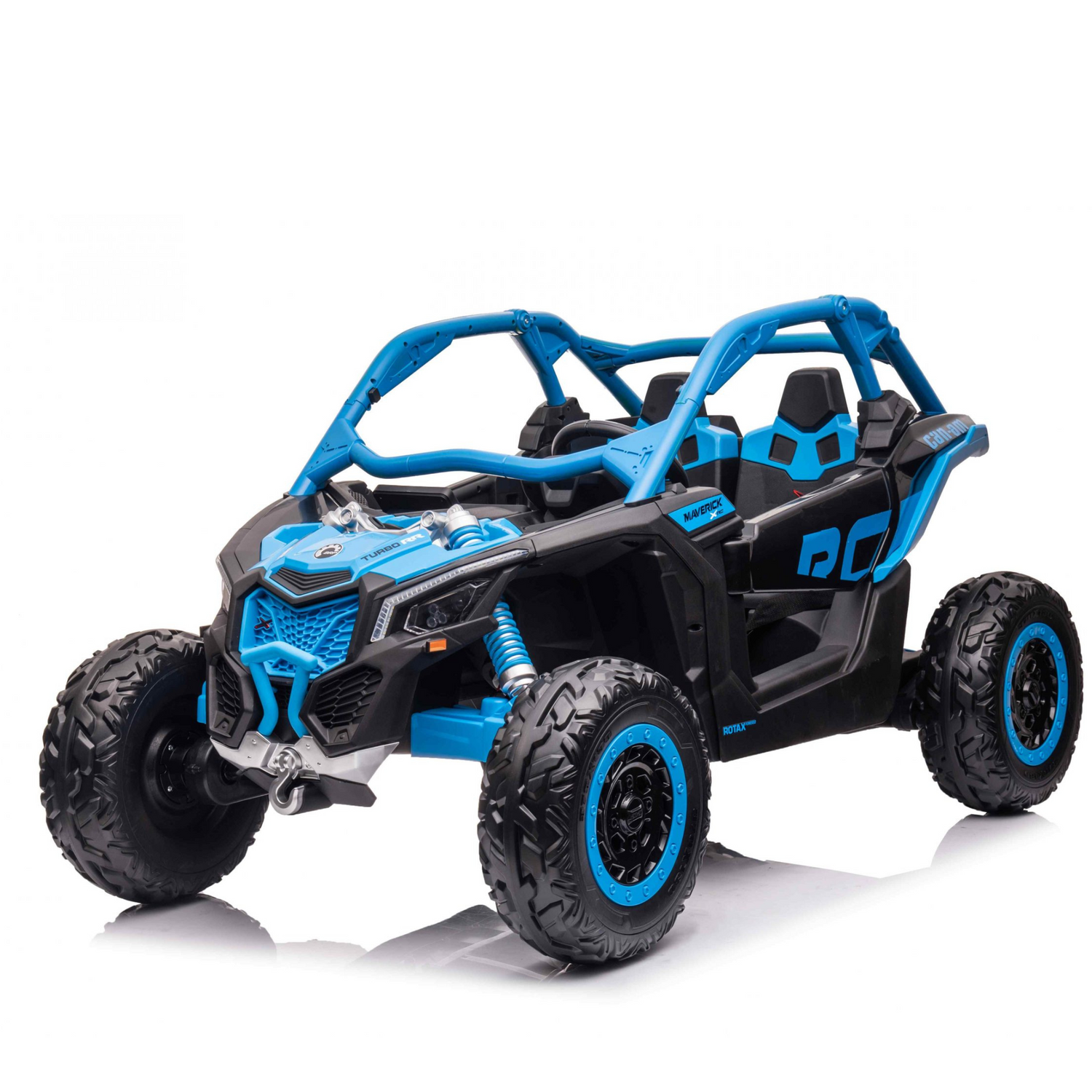 Blue 2x24V/4WD Official Can-Am Maverick Ride on Buggy, LX Performance