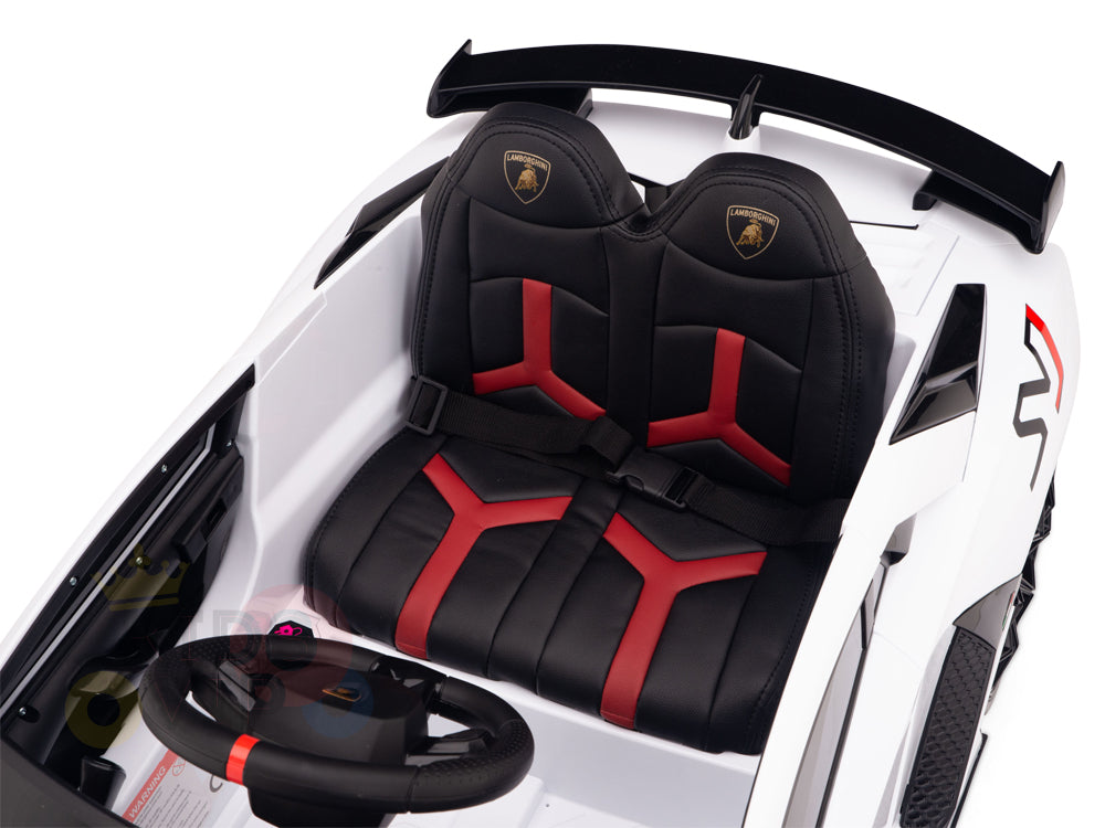 KIDSVIP LAMBORGHINI SVJ KIDS RIDE ON CAR 12V WHITE 10 1