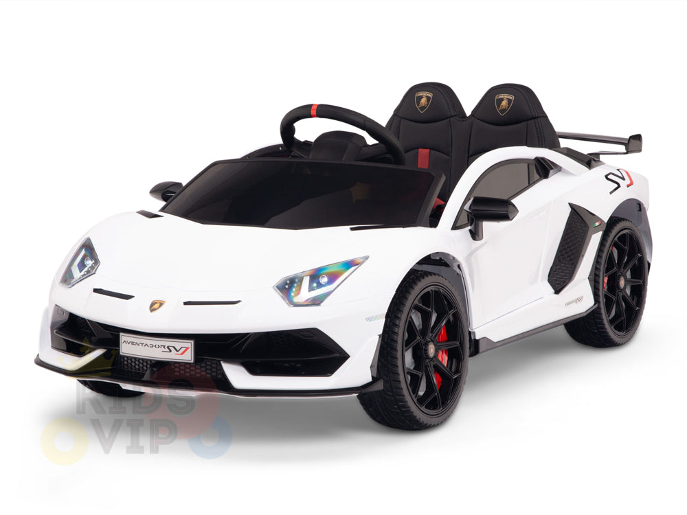 KIDSVIP LAMBORGHINI SVJ KIDS RIDE ON CAR 12V WHITE 32