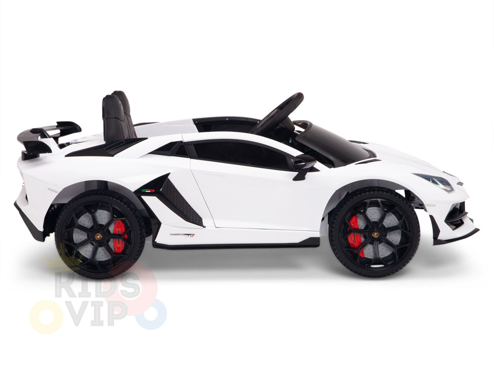 KIDSVIP LAMBORGHINI SVJ KIDS RIDE ON CAR 12V WHITE 4