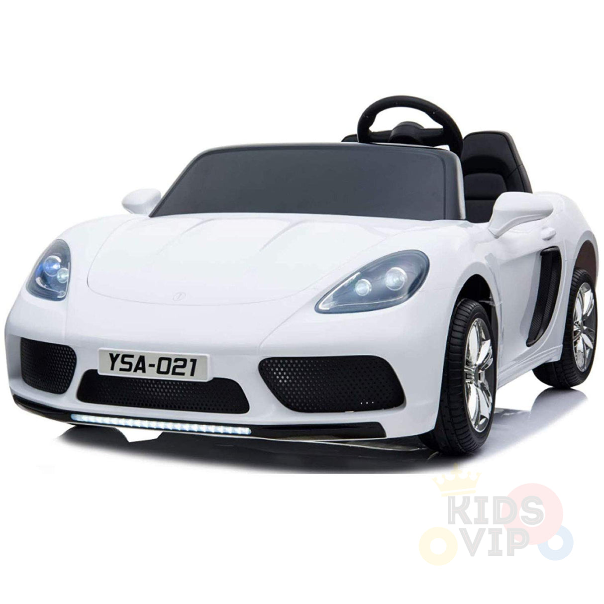 KIDSVIP XXL RIDE ON CAR FOR BIG KIDS 24V 180W RUBBER WHEELS LEATHER SEAT white 67