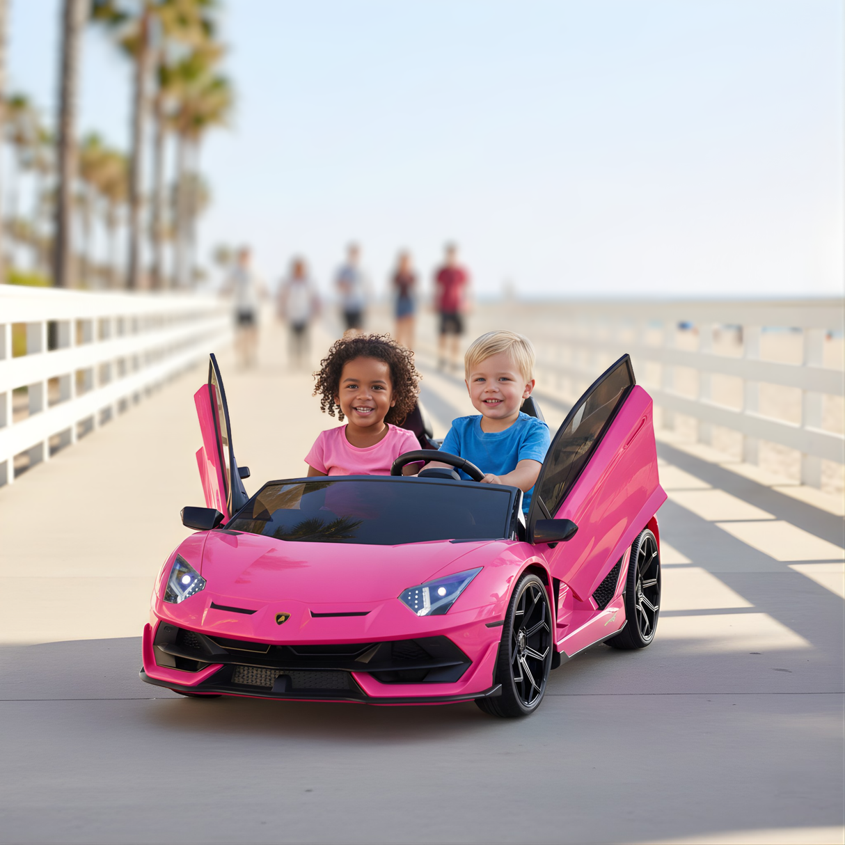 Pink 24V Lamborghini Aventador SVJ Ultimate Kids' Ride-On Drifting Car