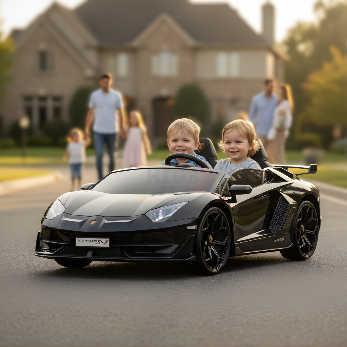 Black 24V Lamborghini Aventador SVJ Ultimate Kids' Ride-On Drifting Car