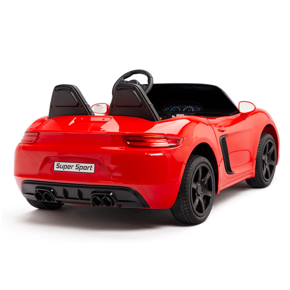 Red 24V/180W SuperSport XXL Big Kids Ride-On Car W/ Real Rubber Tires & Brushless Motor