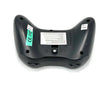 The New Remote for 24V Tundra XXL is a black video game controller with ergonomic grips, featuring two side trigger buttons, similar in precision to the ride-on car remote. It has labels including a green CE/FCC sticker and white text on the back view.