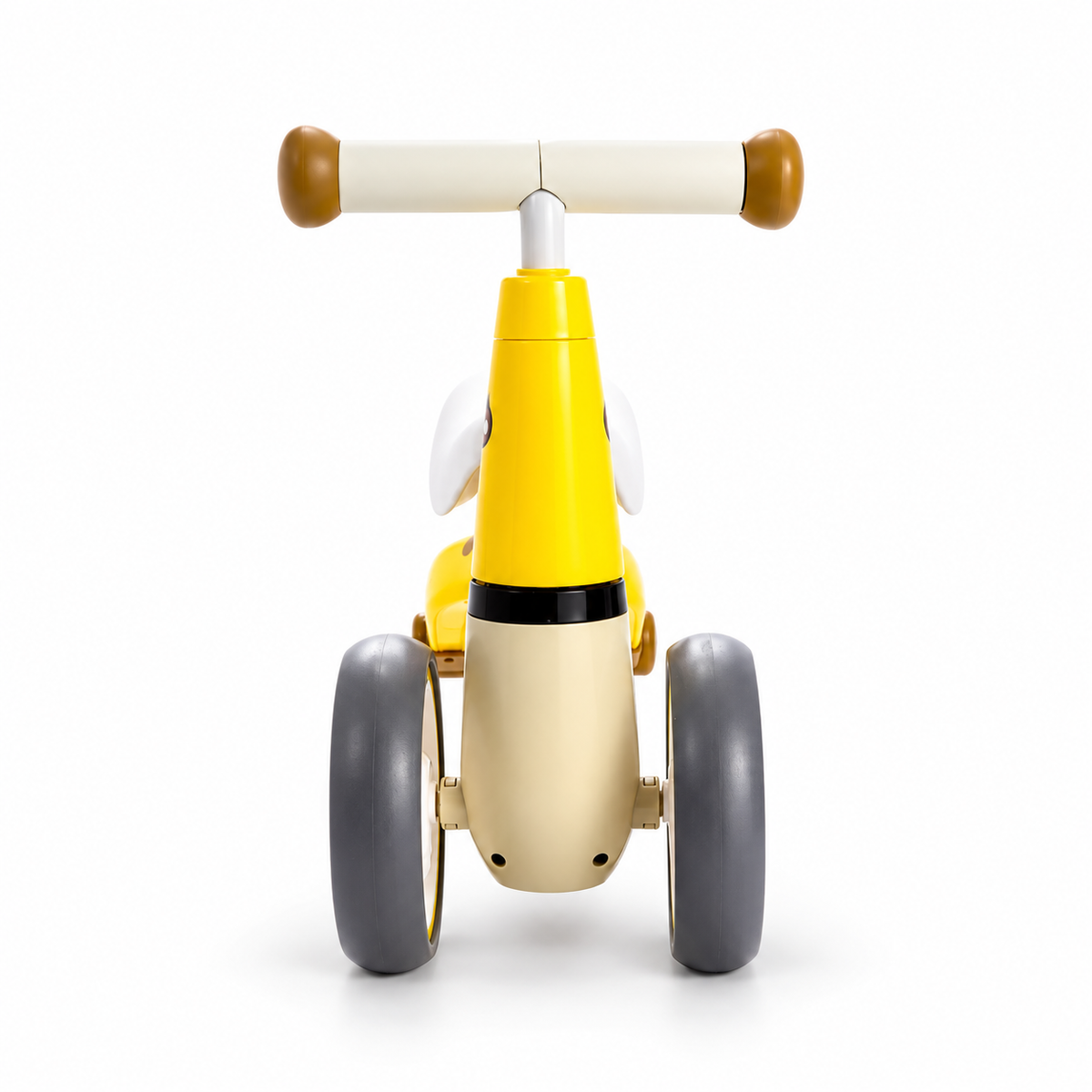 Toddlers Yellow Giraffe 3-Wheel Balance Bike with EVA Tires, Cushioned Seat