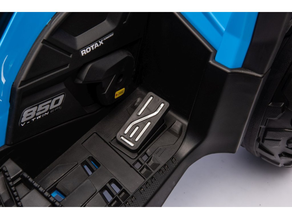 Blue 24V Premium Edition Can-Am Outlander 4WD Ride-On Quad ATV for 2 Kids