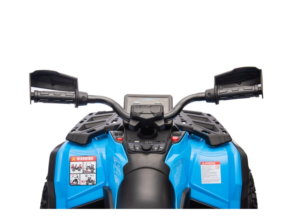 Blue 24V Premium Edition Can-Am Outlander 4WD Ride-On Quad ATV for 2 Kids