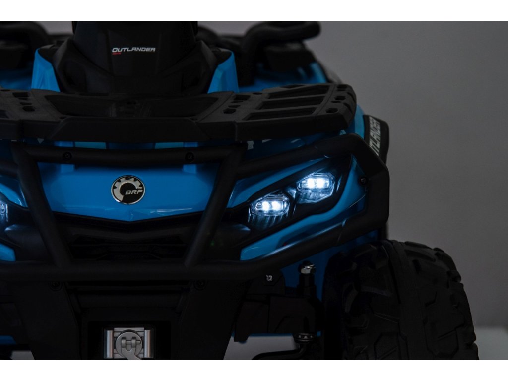 Blue 24V Premium Edition Can-Am Outlander 4WD Ride-On Quad ATV for 2 Kids