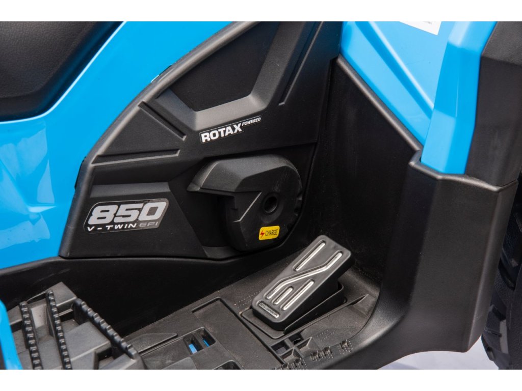 Blue 24V Premium Edition Can-Am Outlander 4WD Ride-On Quad ATV for 2 Kids