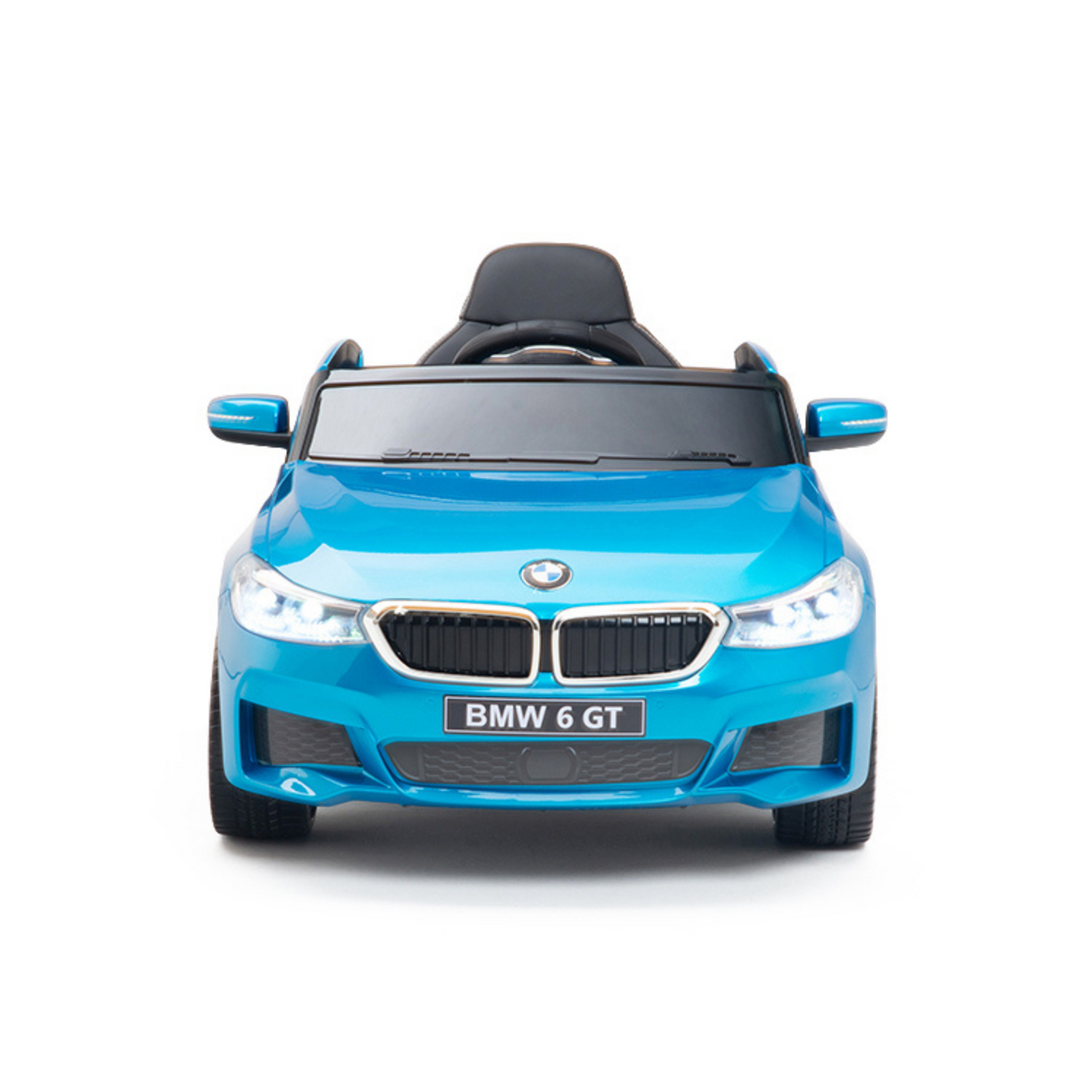 Blue 12V BMW GT Kids Licensed 1-Seater Upgraded Ride-On Car with EVA Wheels, Music, RC
