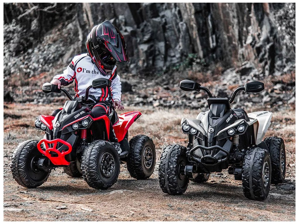 Blue 24V Premium Edition Can-Am Renegade 4WD Ride-On Quad ATV for Kids