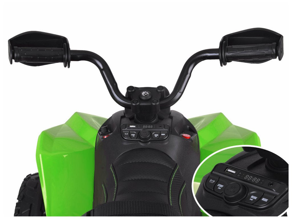 Green 24V Premium Edition Can-Am Renegade 4WD Ride-On Quad ATV for Kids