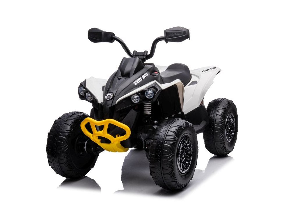 White 24V Premium Edition Can-Am Renegade 4WD Ride-On Quad ATV for Kids