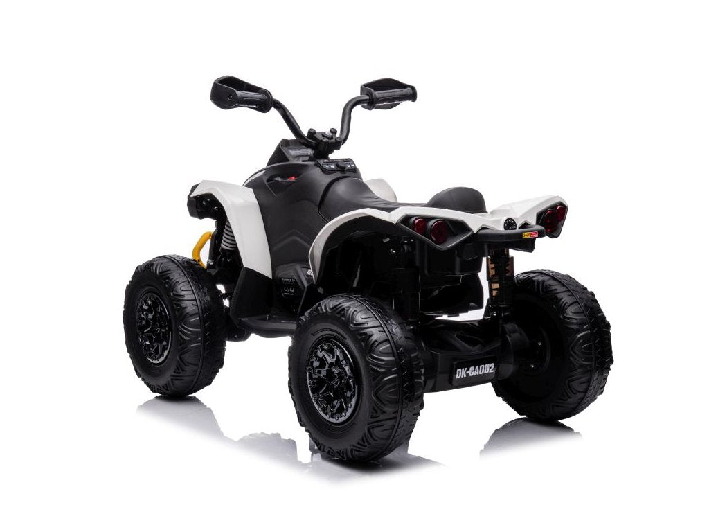 White 24V Premium Edition Can-Am Renegade 4WD Ride-On Quad ATV for Kids