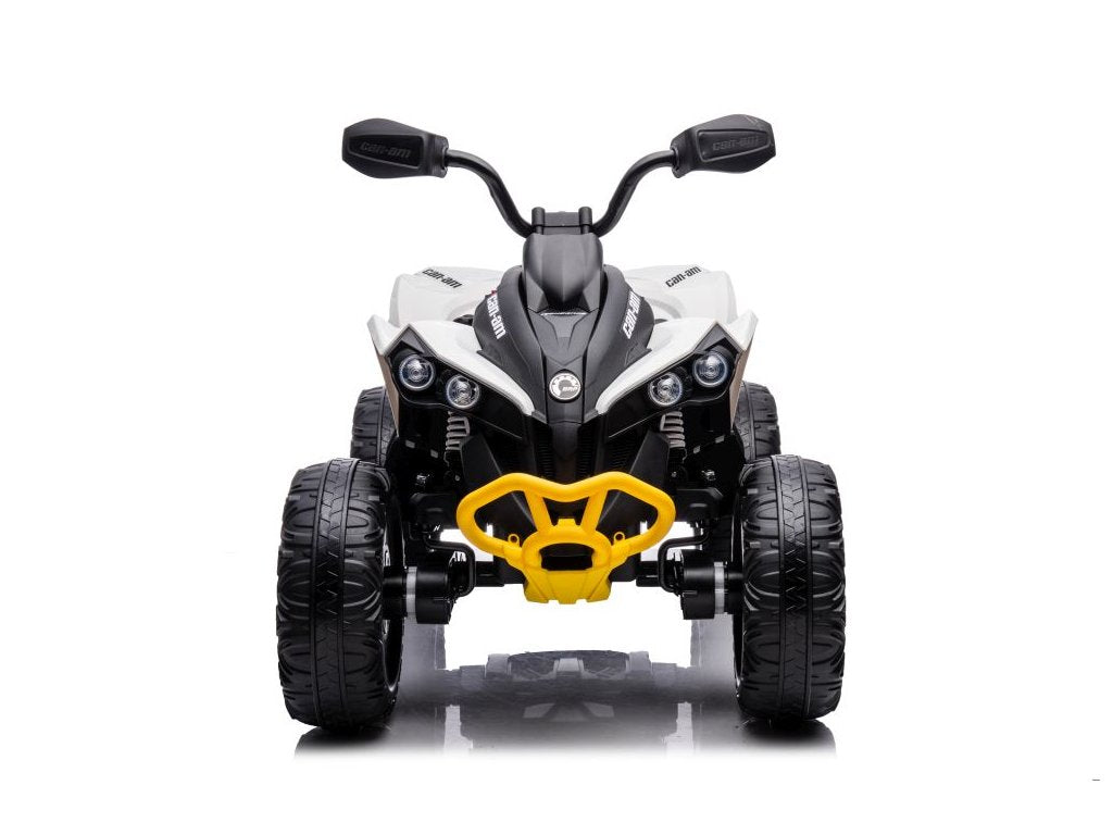 White 24V Premium Edition Can-Am Renegade 4WD Ride-On Quad ATV for Kids