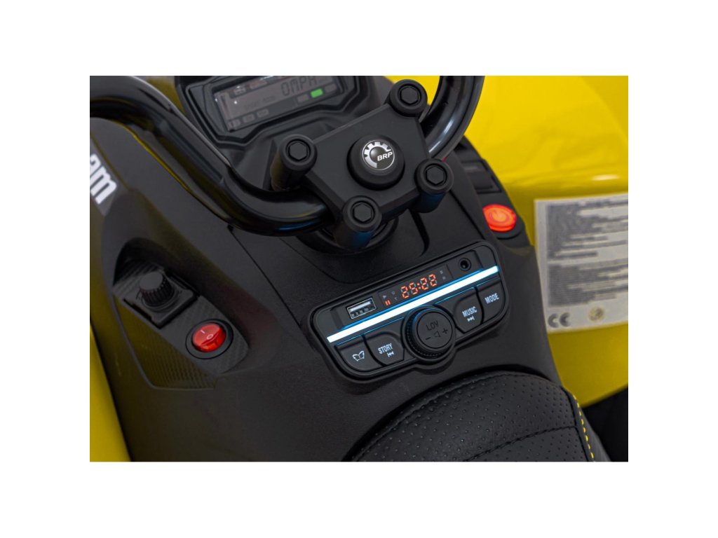 Yellow 24V Premium Edition Can-Am Renegade 4WD Ride-On Quad ATV for Kids