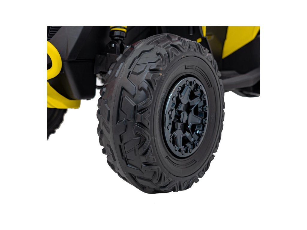 Yellow 24V Premium Edition Can-Am Renegade 4WD Ride-On Quad ATV for Kids