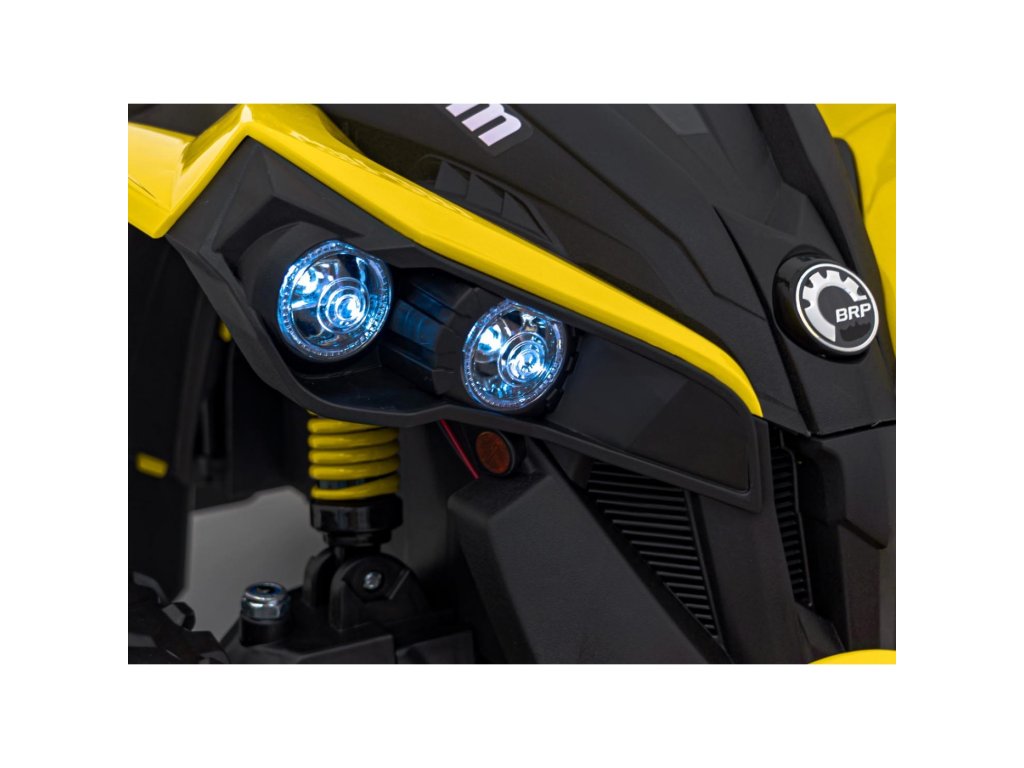 Yellow 24V Premium Edition Can-Am Renegade 4WD Ride-On Quad ATV for Kids