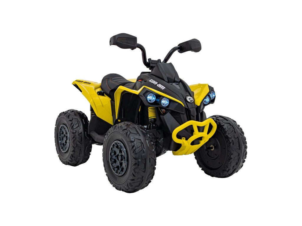 Yellow 24V Premium Edition Can-Am Renegade 4WD Ride-On Quad ATV for Kids