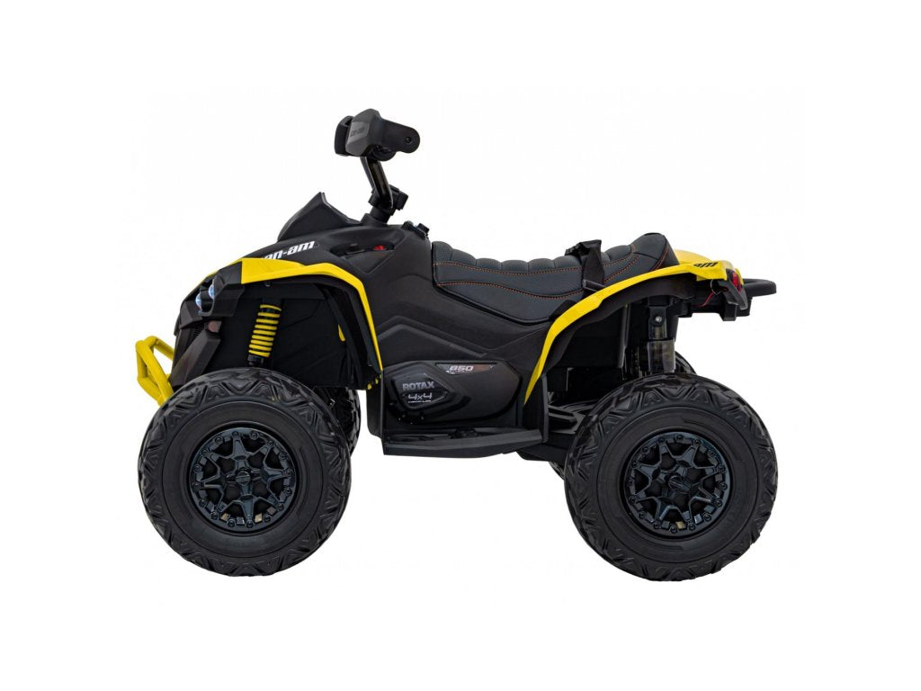 Yellow 24V Premium Edition Can-Am Renegade 4WD Ride-On Quad ATV for Kids