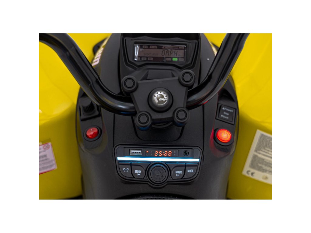 Yellow 24V Premium Edition Can-Am Renegade 4WD Ride-On Quad ATV for Kids