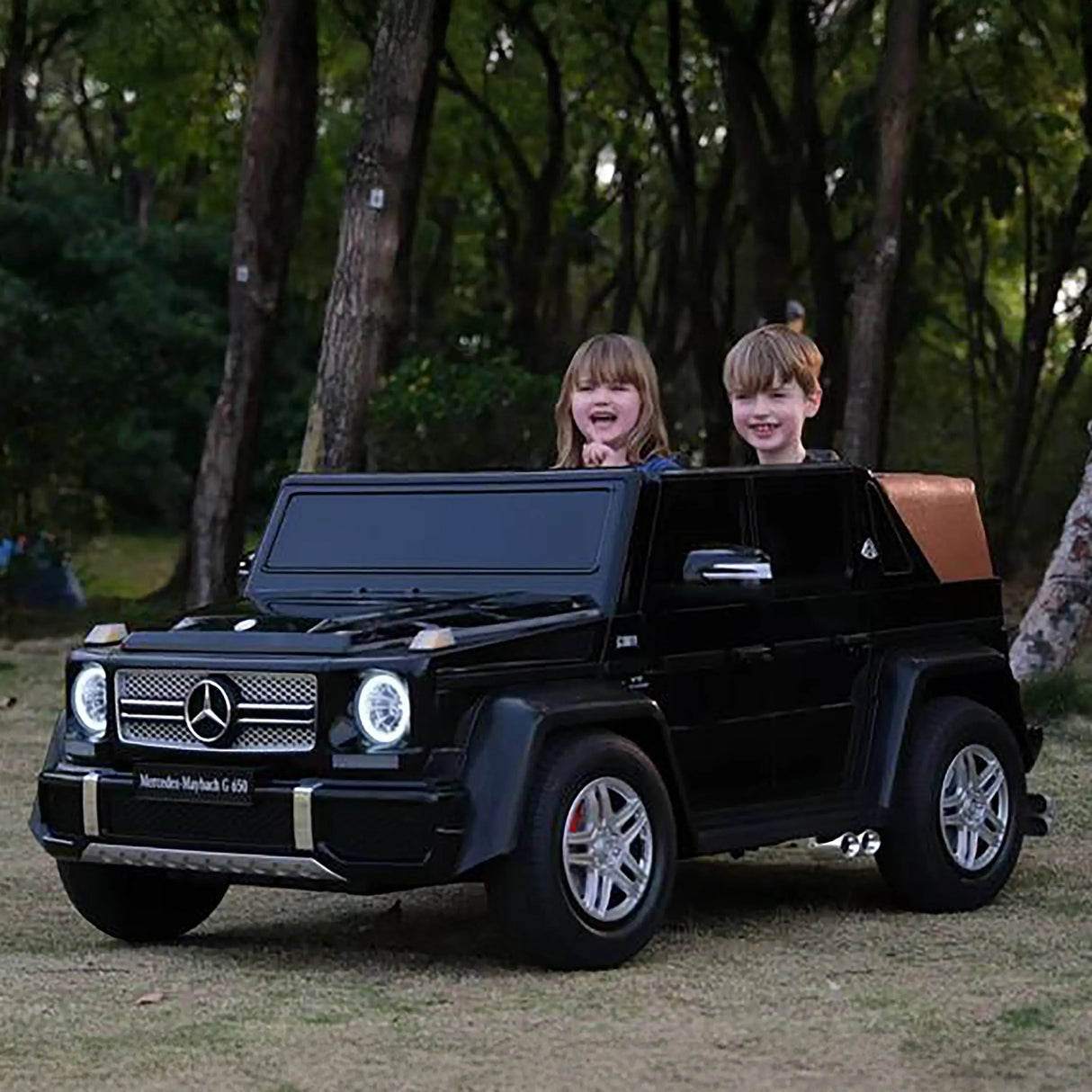 24V 200W Kids Mercedes-Benz Maybach 2-Seater Ride-On SUV with Air-Filled Rubber Tires, Music, Remote