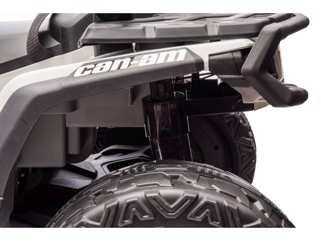 Grey 24V Premium Edition Can-Am Outlander 4WD Ride-On Quad ATV for 2 Kids