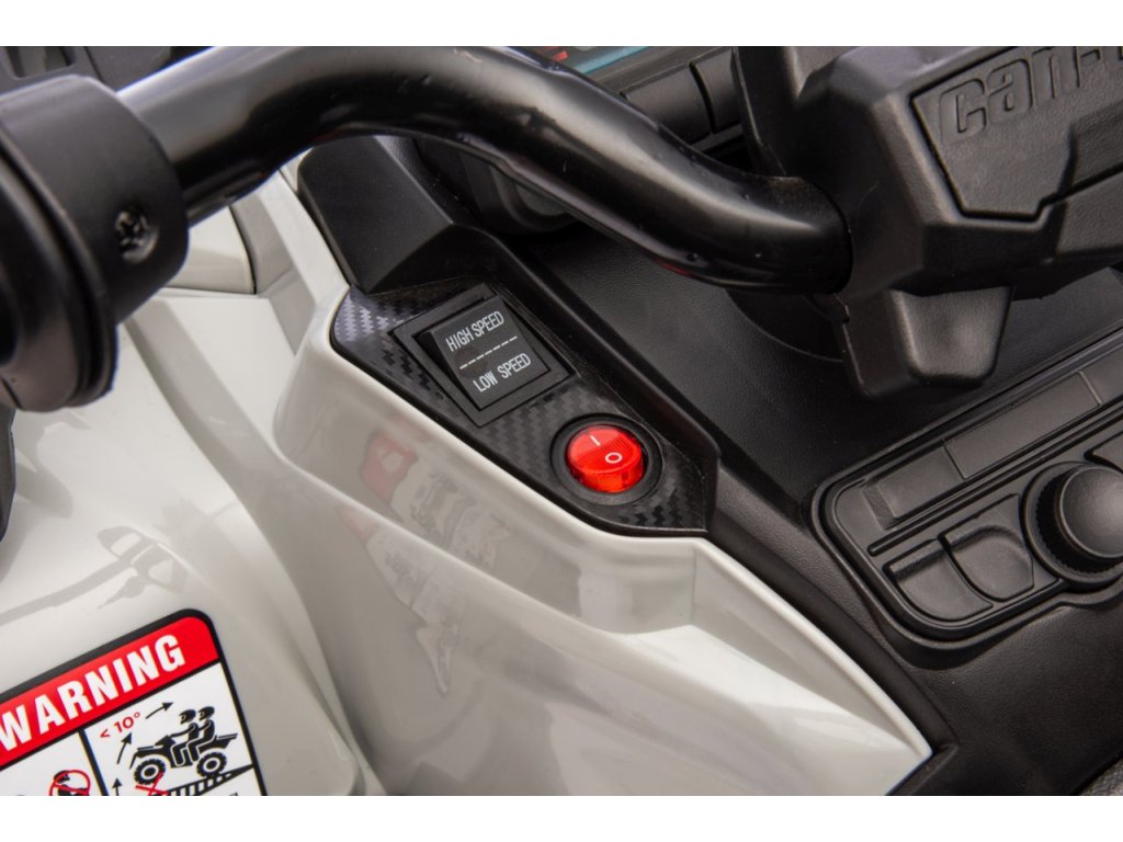 Grey 24V Premium Edition Can-Am Outlander 4WD Ride-On Quad ATV for 2 Kids