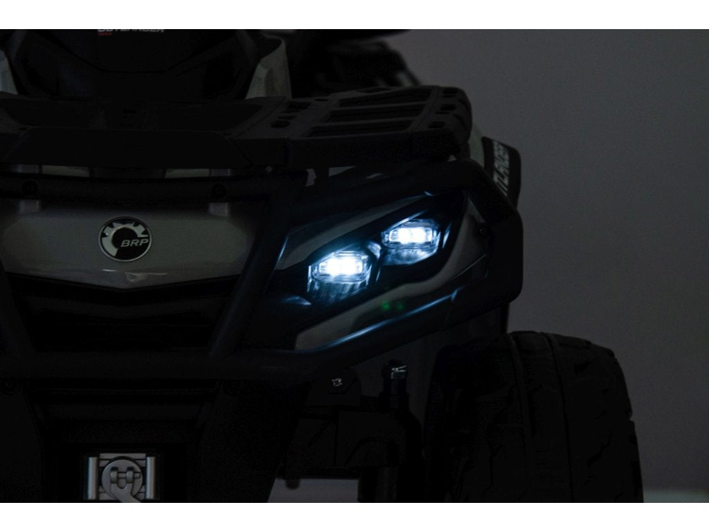 Grey 24V Premium Edition Can-Am Outlander 4WD Ride-On Quad ATV for 2 Kids