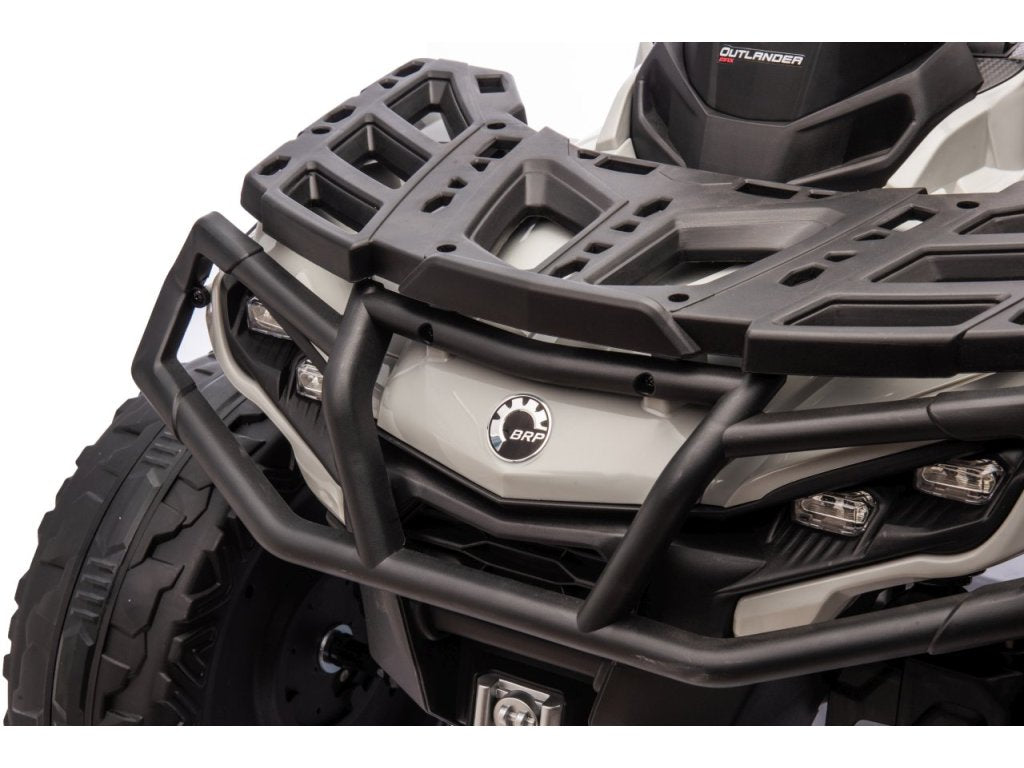 Grey 24V Premium Edition Can-Am Outlander 4WD Ride-On Quad ATV for 2 Kids