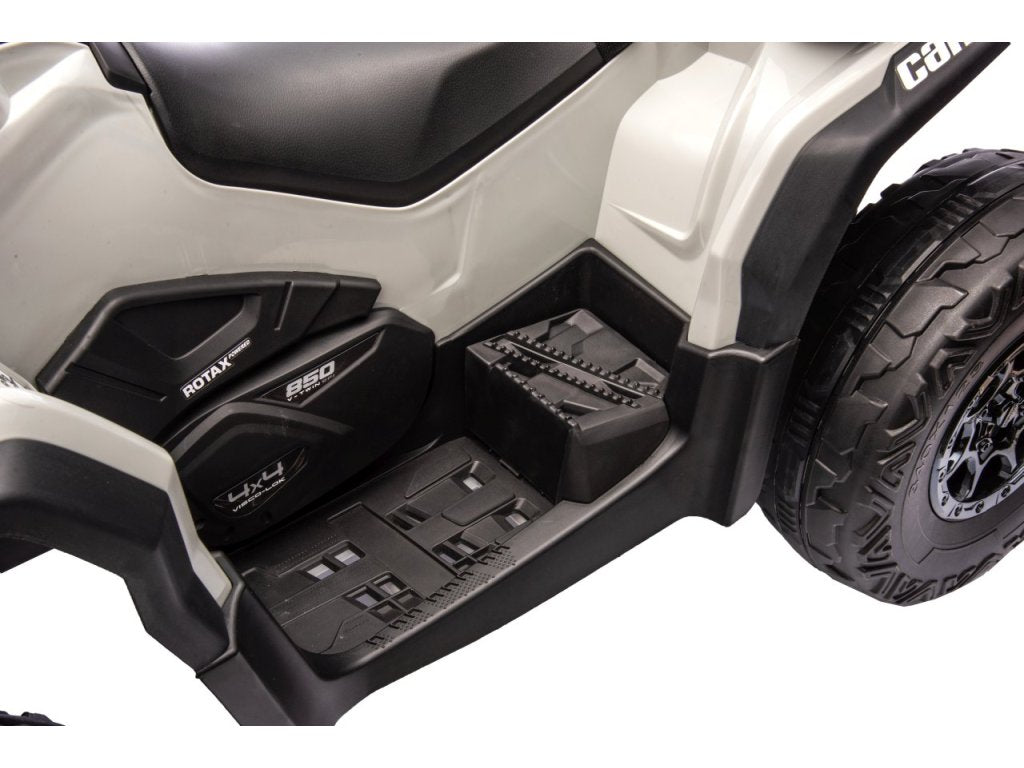 Grey 24V Premium Edition Can-Am Outlander 4WD Ride-On Quad ATV for 2 Kids