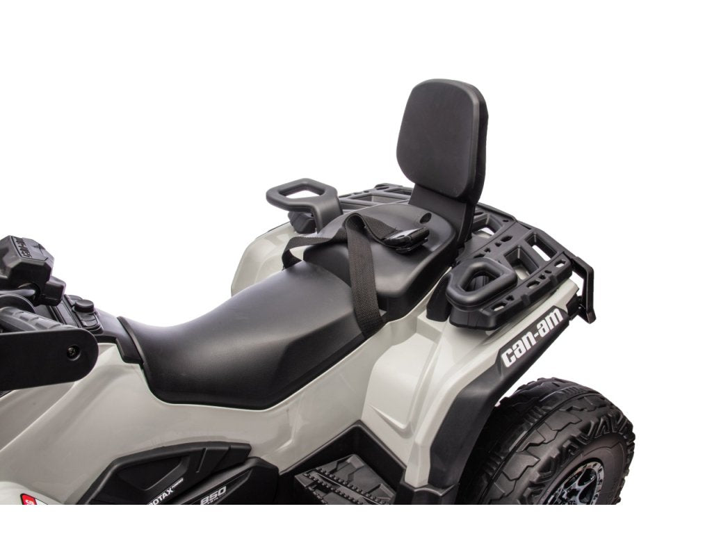 Grey 24V Premium Edition Can-Am Outlander 4WD Ride-On Quad ATV for 2 Kids