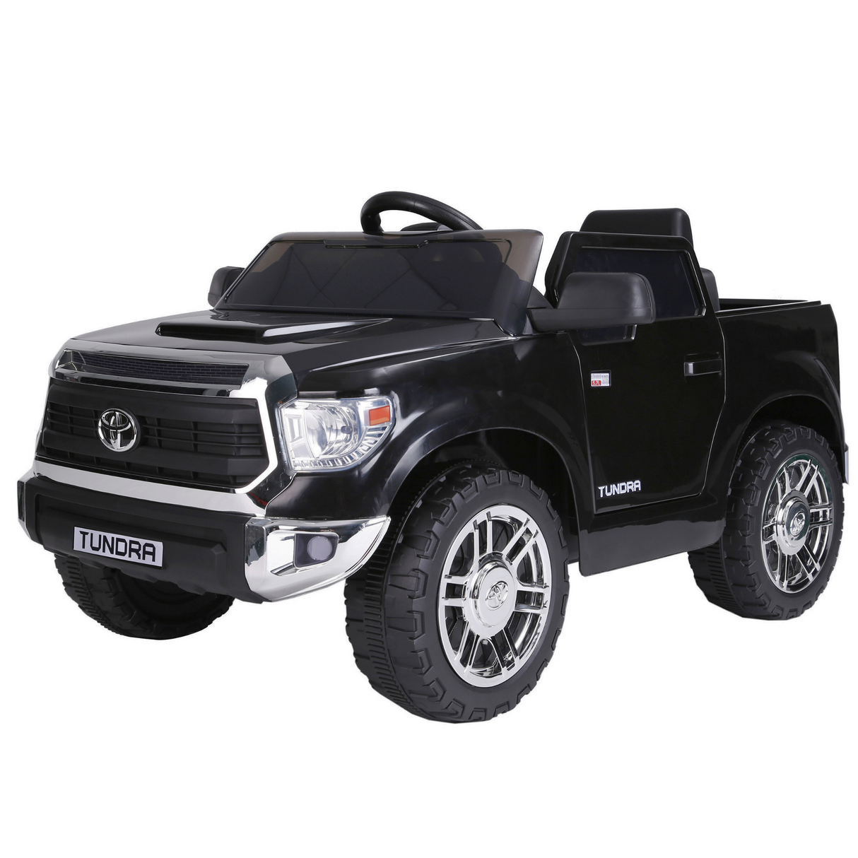 Black 12V Licensed Upgraded Toyota Tundra 1 Seater Kids Ride On Truck with RC