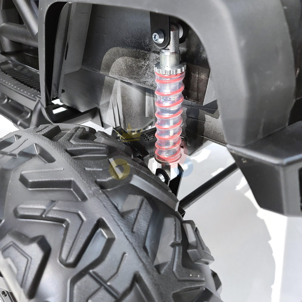 kidsvip 24v ride on truck rubber wheels leather seat big wheels lifted crowler black 23