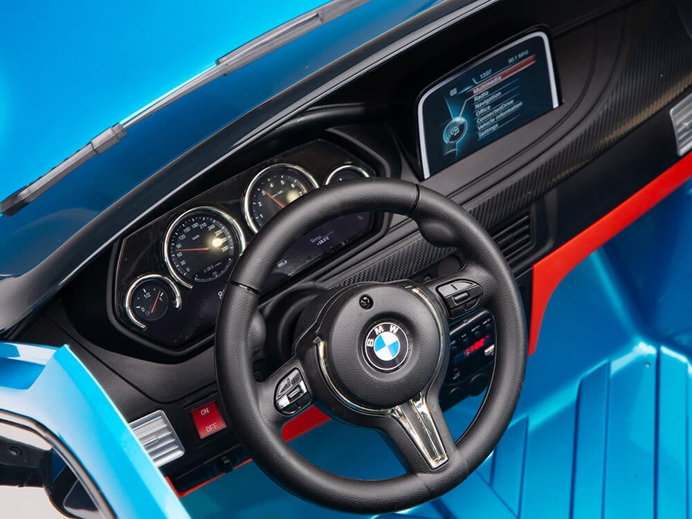Blue 12V XL 2-Seater Limited Edition Licensed BMW X6 Ride-On Car with EVA Wheels, Music, RC