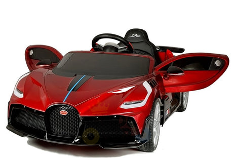kidsvip buggati divo kids and toddlers ride on car sport 12v leather seat rubber wheels rc red 17