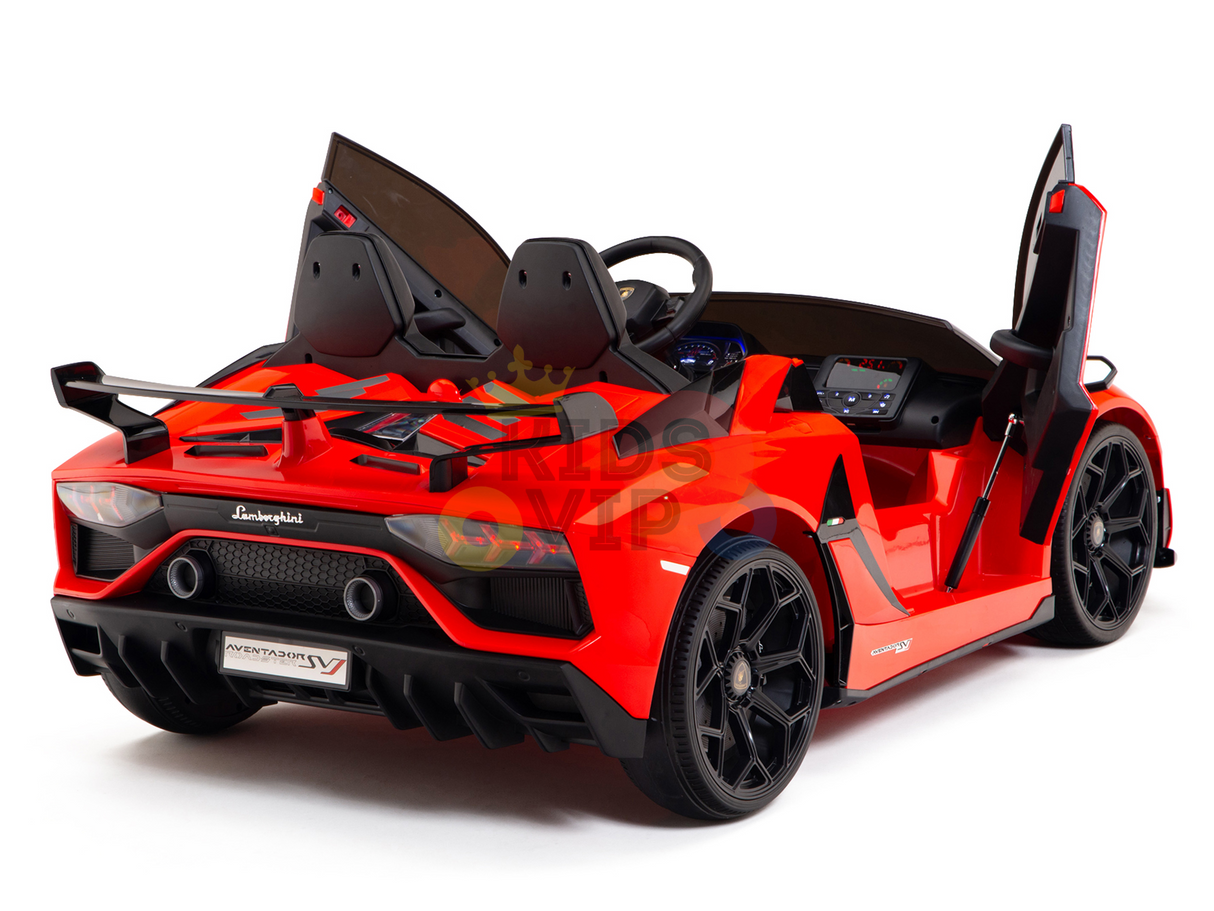 Red 24V Lamborghini Aventador SVJ Ultimate Kids' Ride-On Drifting Car