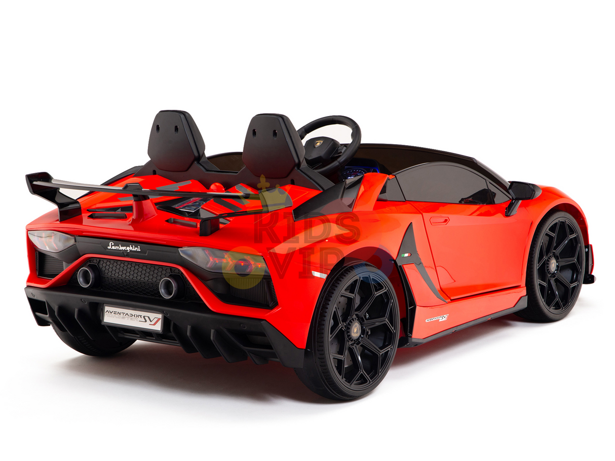 Red 24V Lamborghini Aventador SVJ Ultimate Kids' Ride-On Drifting Car