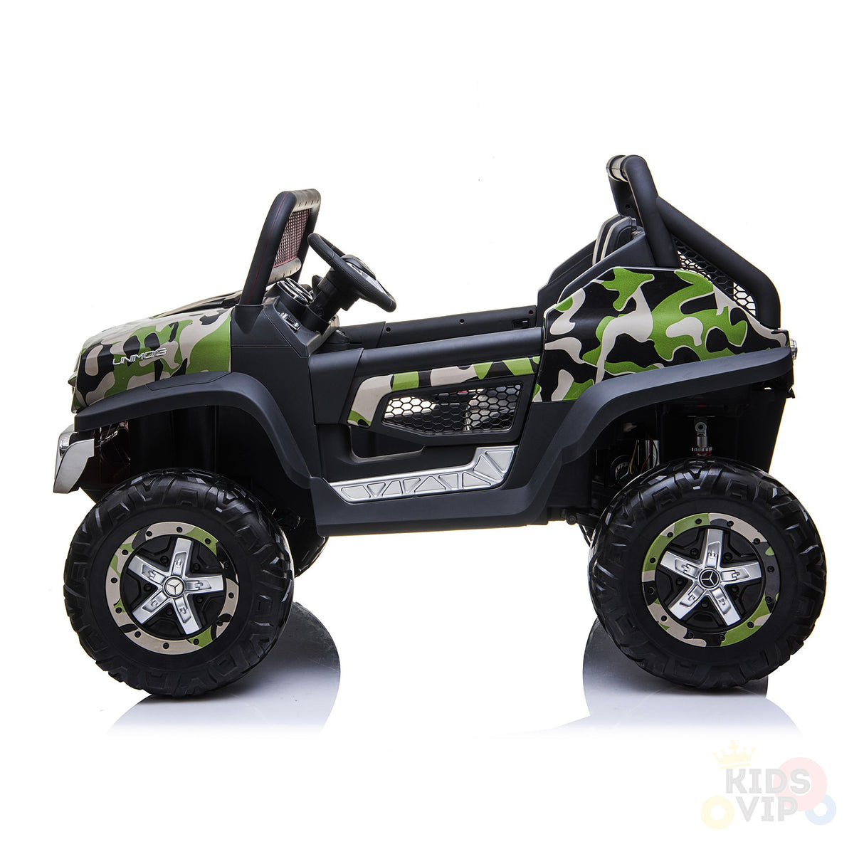 kidsvip mercedes unimog 24v ride on truck kids and toddlers army 4