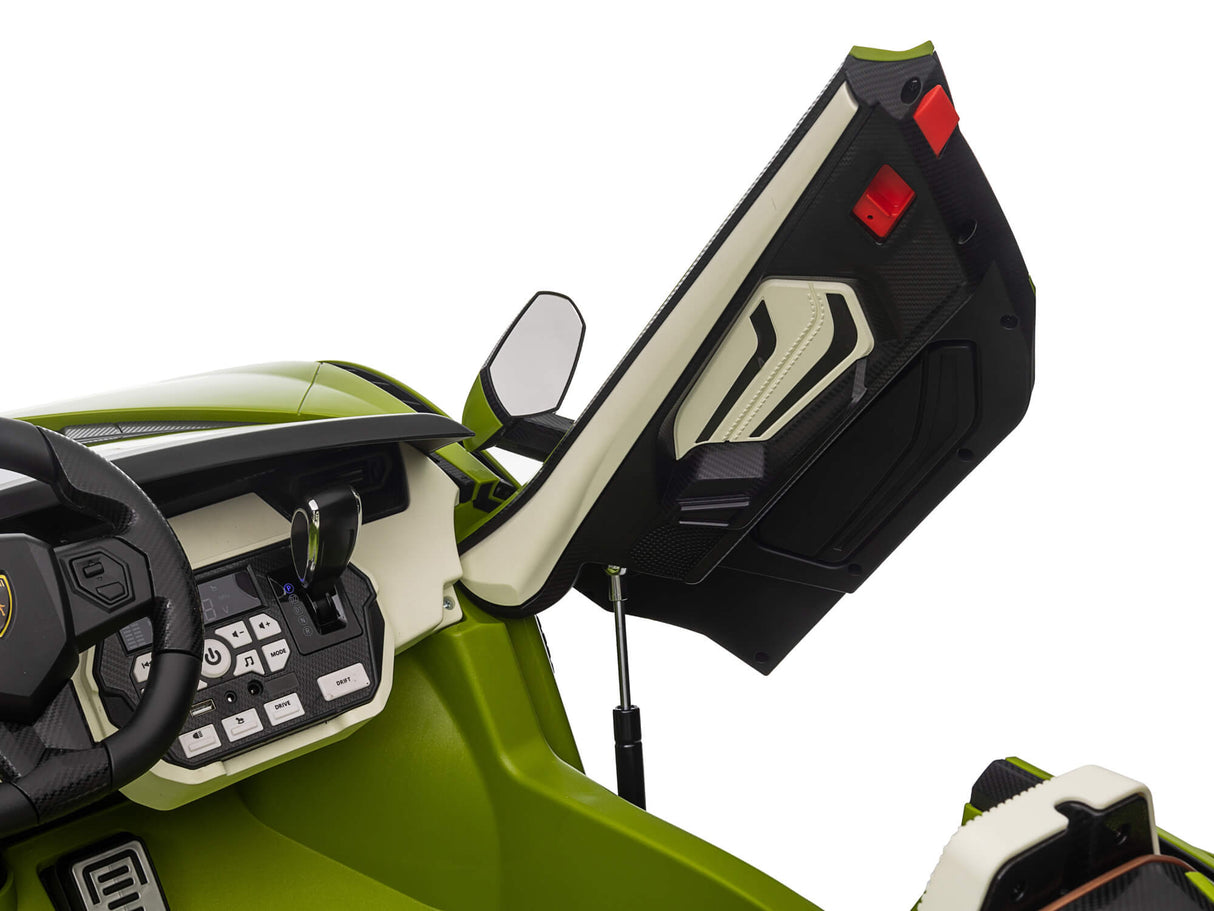 Green 24V Official LX Lamborghini Sian 2-Seater Ride On Car with Music, RC