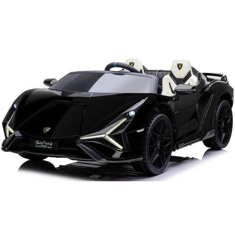 Black 24V Official LX Lamborghini Sian 2-Seat Ride On Car with RC