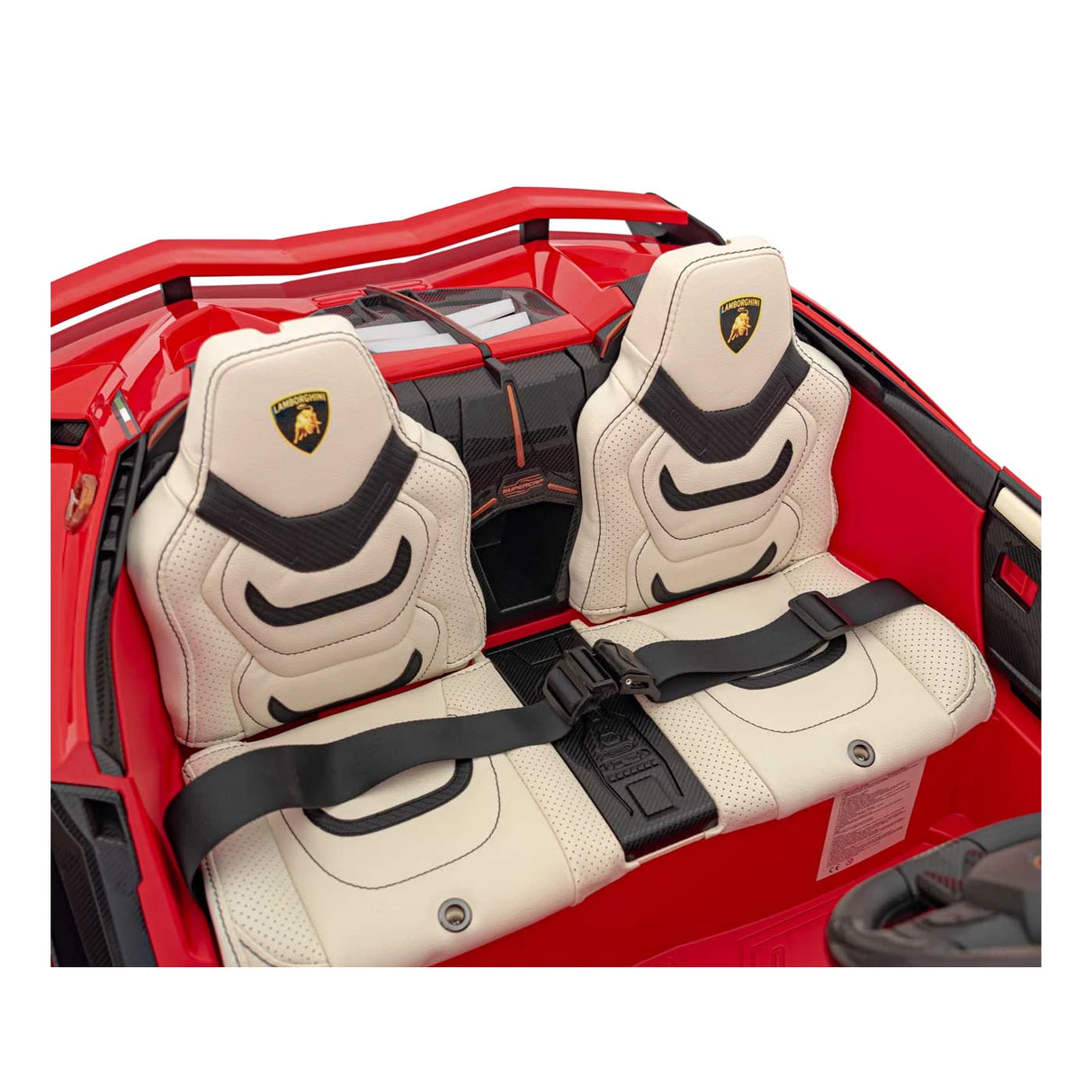 Red 24V Official LX Lamborghini Sian 2-Seater Ride On Car with Music, RC