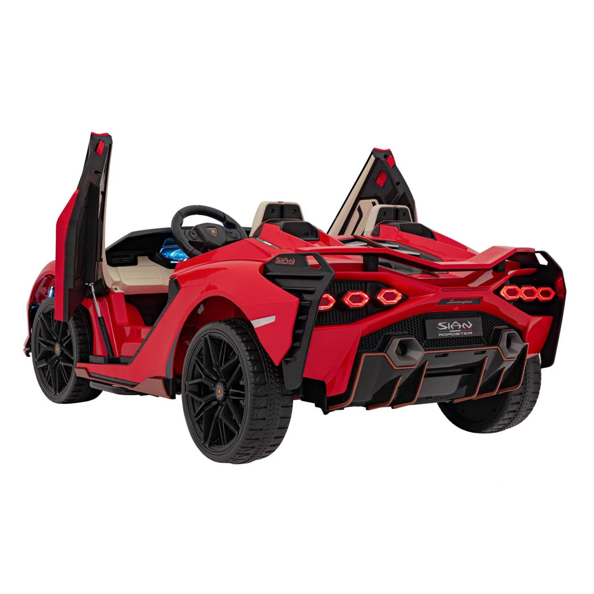Red 24V Official LX Lamborghini Sian 2-Seat Ride On Car with RC