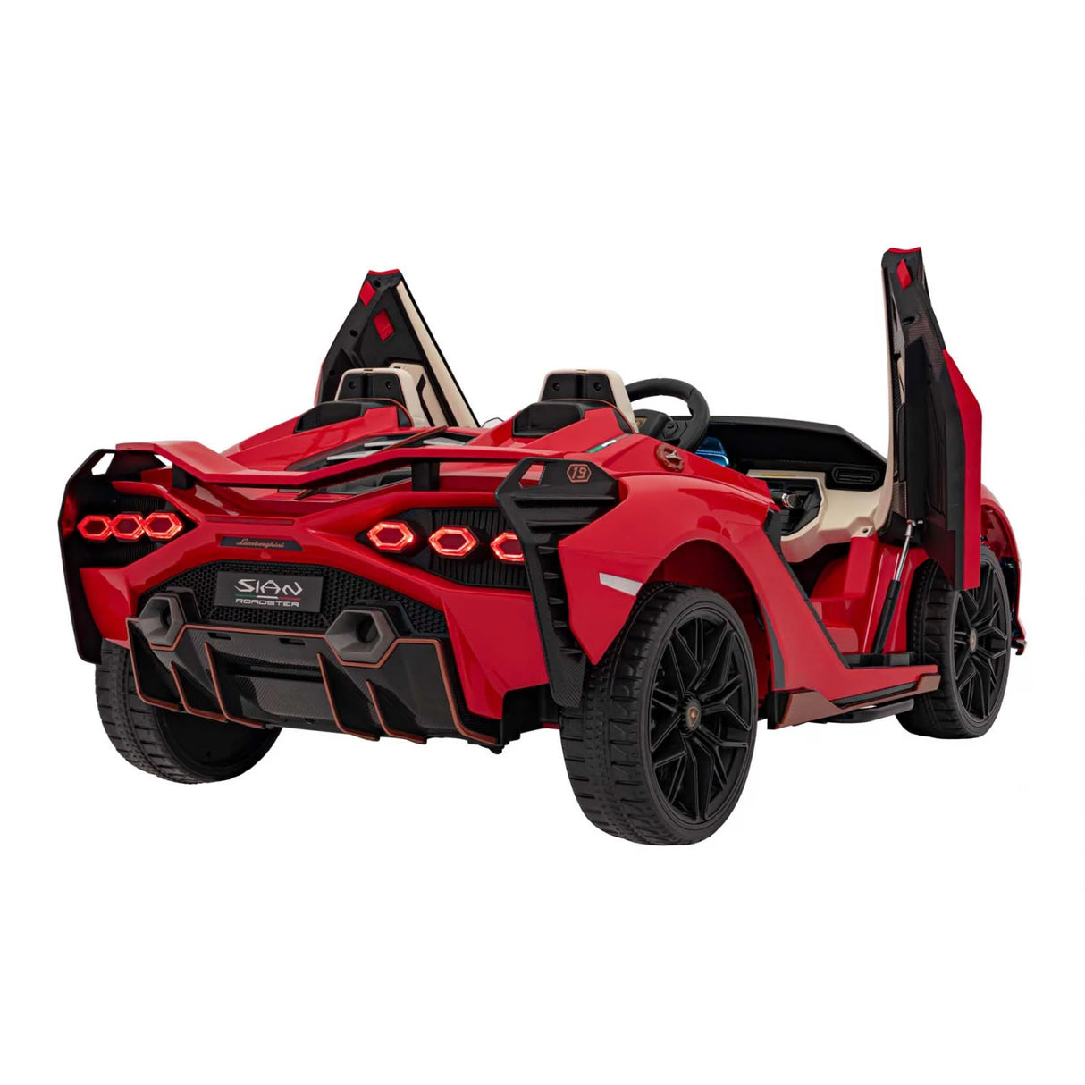 Red 24V Official LX Lamborghini Sian 2-Seat Ride On Car with RC
