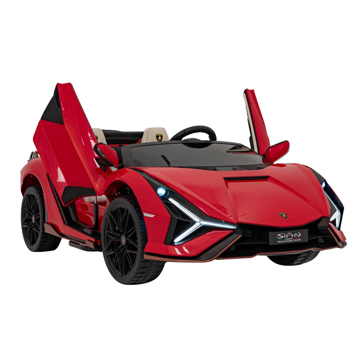Red 24V Official LX Lamborghini Sian 2-Seat Ride On Car with RC